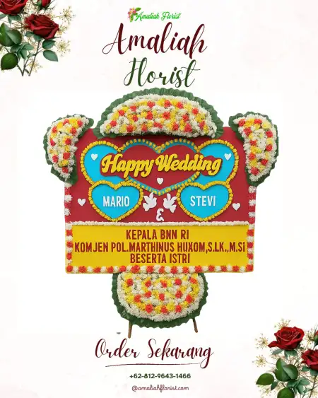 Papan Bunga Pernikahan Salapraya